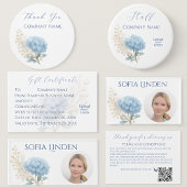 Pearl Blush Powder Blue Hydrangea Waterverf Badmat