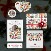 Retro Kleurrijke Vruchten Citrus Kerst Waterverf Bedankdoosjes