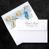Coastal Chic | Blauwgroen en koraalrif — RSVP Briefkaart