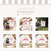 Elegante Bow Coquette Nursing School Afstuderen Bedankkaart