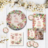 Magische Fairy Strawberry Garden Pixie 1e Verjaard Papieren Bordje