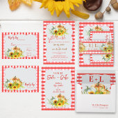 Falling in Love Rustic Fall Wedding Invitation