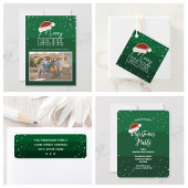 Eenvoudig Elegant Minimalistisch Groen Kerstmis Etiket