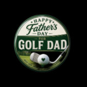 Golf Happy Vaderdag met golfbal op groen