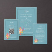 Lijst met Rozen, Trouwstijl op retro blauw Planner (Personaliseer de collectie van deze zelfstandige maker.)