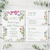 Funky Hand getrokken krabbel retro bruiloft QR-cod Kaart (Personaliseer de collectie van deze zelfstandige maker.)