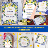 Blue Tegels Lemon Grazie Mille Vrijgezellenfeest Bedankkaart