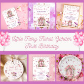 Dusty Pink Wildflower Fairy Verjaardagsfeest Groot Cadeauzakje