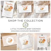 Kleine pompoenen Baby shower Diaper Raffle Ticket Informatiekaartje