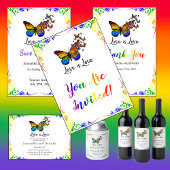 Love Rainbow Return Address Etiket