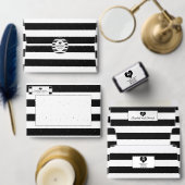 Modern Chic Black & White Wedding Kaart (Personaliseer de collectie van deze zelfstandige maker.)