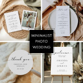 Moderne minimalistische bruiloft Bedankt Opmerking