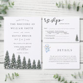 Elegante Winter Wonderland Sneeuwvlokken bruiloft Menu (Personaliseer de collectie van deze zelfstandige maker.)