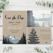 Waterverf Pine Bossen Forest Wedding Custom Servet (Personaliseer de collectie van deze zelfstandige maker.)