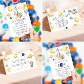 Schattige Jongen Astronaut Space Baby shower Poste Poster