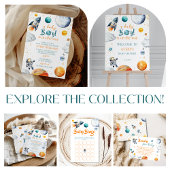 A Baby Boy Is On The Way Space Theme Baby Shower Kaart