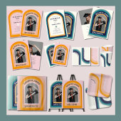 Retro Rainbow Arch Foto Afstuderen Papieren Bordje