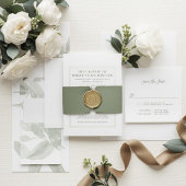 Elegante Witte Bloemige Botanische Bruiloft Etiket