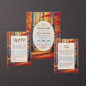 Rustic Birch Tree Fall Wedding Save The Date (Personaliseer de collectie van deze zelfstandige maker.)