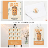 Ze staat op springen Oranje Boho Kawaii Frisdrank Bedankdoosjes