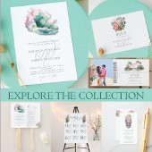 Tropische Strand Bruiloft RSVP Maaltijd Keuze Briefkaart