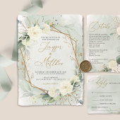 Eucalyptus loof wit rozen kegel geometrisch menu