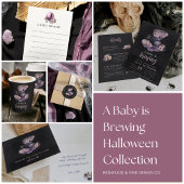 A Baby Is Brewing All in One Halloween Baby Shower Kaart