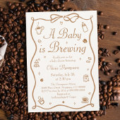 Coffee Baby Shower How Big is Her Belly Informatiekaartje