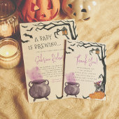 Een Baby brouwt Halloween-bedankkaart Bedankkaart