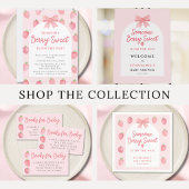 Aardbei Baby Shower Bedankkaart
