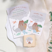 Volcano Dinosaur Boy Birthday Ronde Sticker