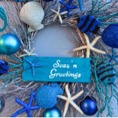 Kusttropische Zeeen voor kerstmis Feestdagenkaart