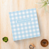 Recepten | Gingham patroon roze en wit  Planner