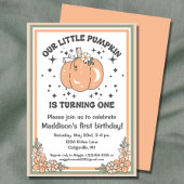 Onze kleine pompoen 1e verjaardag Groovy pompoen T-shirt