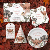 Woodland Animals Birthday Party Hartelijk dank Bedankzakje