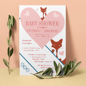 Gender Reveal Its a Boy Fox Woodland Forest Pokerkaarten