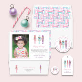 Prettige feestdagen Pastel Afro-Amerikaanse Notenk Cadeaulabel