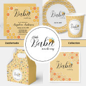 Vierkante moeder baby Bumblebee honingraat Baby sh Bedankkaart