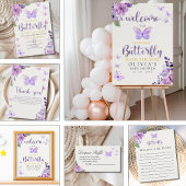 A Little Baby Butterfly is on The Way Baby shower Etiket