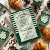UITNODIGING VOOR BABYSHOWER 'CAFÉ BÉBÉ GREEN COFFE