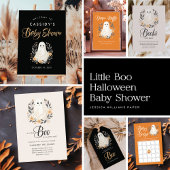Little Boo Ghost Baby shower Books for Baby Informatiekaartje