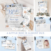 Little Boo Ghost Boy Baby shower Luier Raffle Informatiekaartje