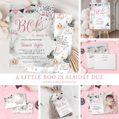 Little Boo Ghost Meisje Baby shower Luier Raffle Informatiekaartje