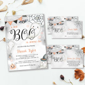 Halloween Party Leuke Ghost Pumpkin Papieren Bordje