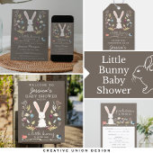 Een klein Bunny Baby shower Return-adres Etiket