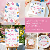 A Little Butterfly Is On Her Way Baby Shower Kaart