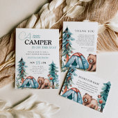 Een beetje Camper Forest Baby shower Informatiekaartje