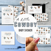 Gepersonaliseerde Cowboy Pattern Baby shower Papieren Bordje