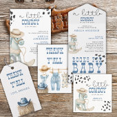 Een kleine cowboy is op weg naar het Baby shower Papieren Bordje