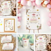 A Little Cowgirl Is on The Way Cute Baby Shower Bedankkaart